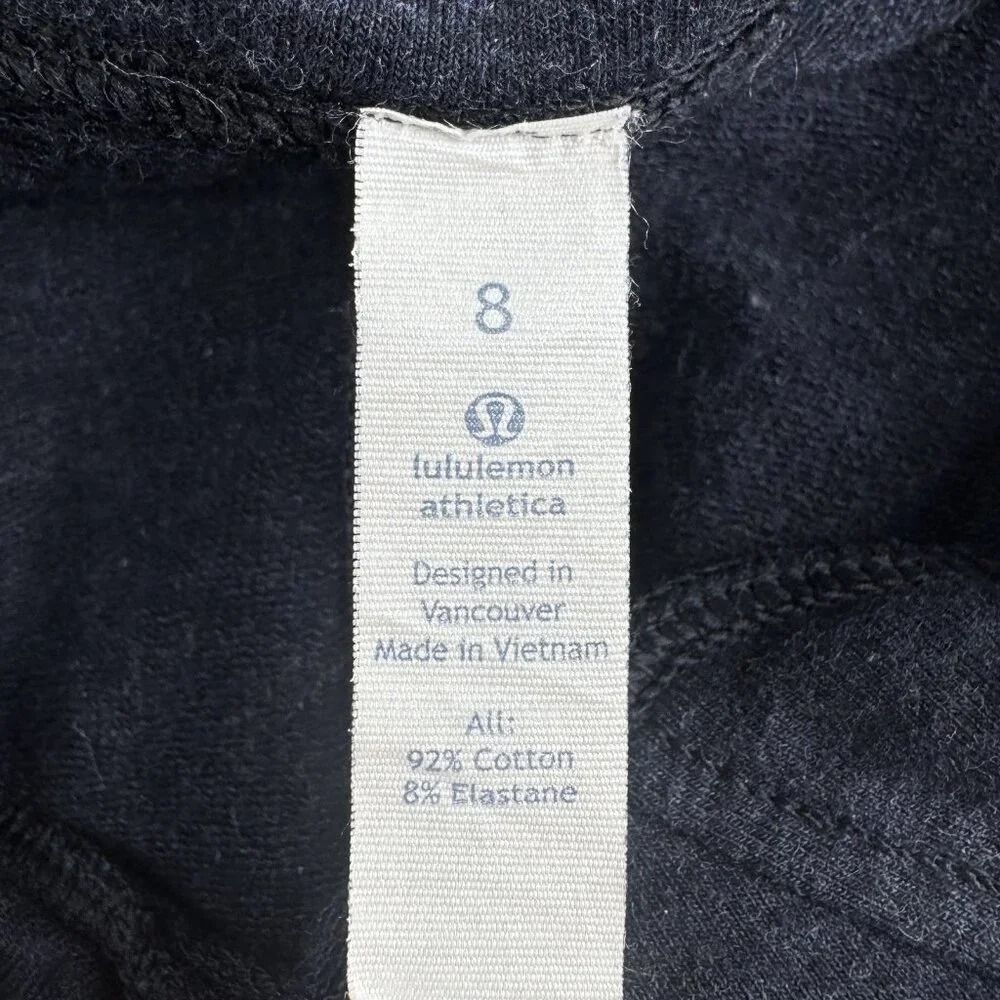 Lululemon Cut Above Hoodie Expression Women’s 8 Heathered Naval Blue Side Slits - Picture 3 of 10